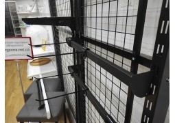 Перемичка з квадратного профілю в рейку, (чорна 9995) -120см